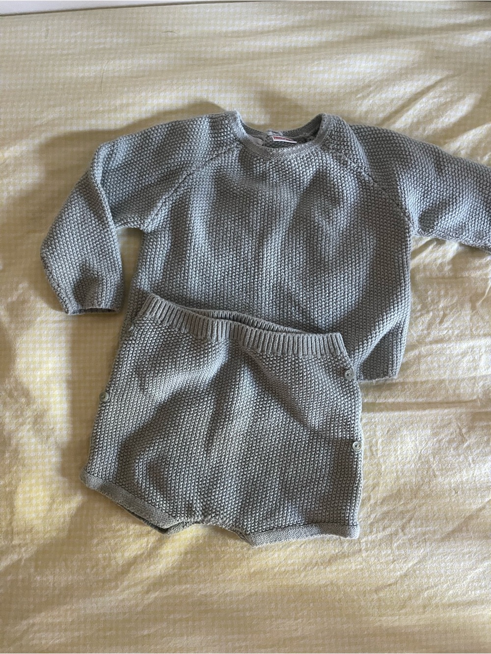 light green zara knit set
